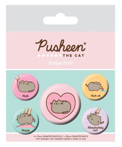 PUSHEEN - Ansteck-Buttons 5er-Pack Pusheen Nah
